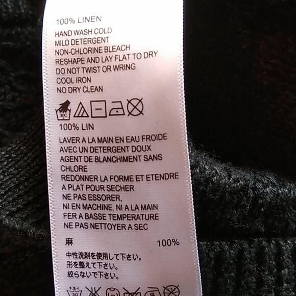 Tommy Bahama knitted Black coverup.100%  Linen  Size S/P Resort, Summer - Picture 4 of 10